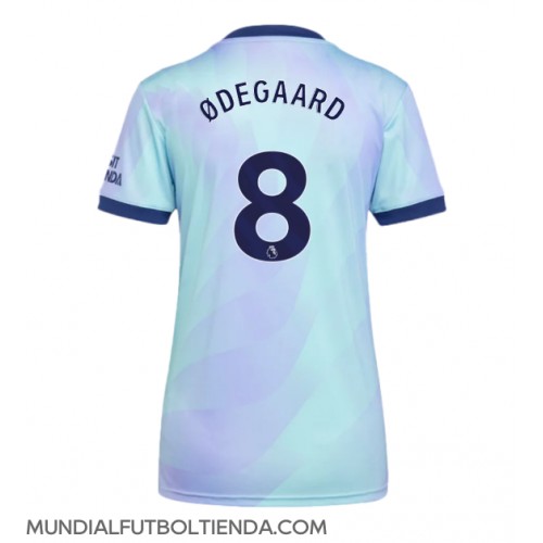 Camiseta Arsenal Martin Odegaard #8 Tercera Equipación Replica 2024-25 para mujer mangas cortas